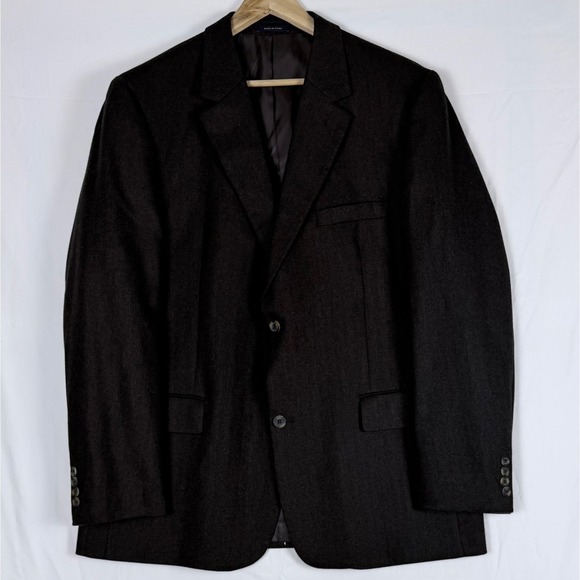 Club Room Other - Club Room Blazer Sport Coat 46L Wool Silk Cashmere Herringbone Professor Career